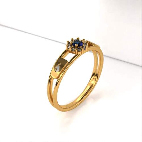 Anel de Formatura em Ouro 18k - Gesto Ambiental - Aurora