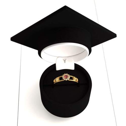 Anel de Formatura em Ouro 18k - Ballet - Aurora