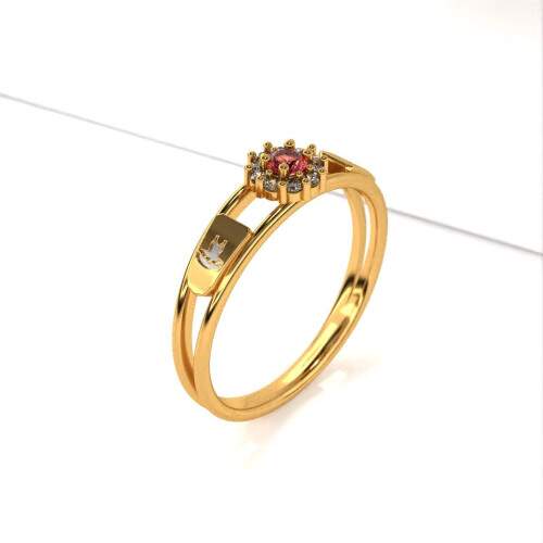 Anel de Formatura em Ouro 18k - Ballet - Aurora