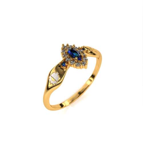 Anel de Formatura em Ouro 18k - Engenharia Civil - Triunfo