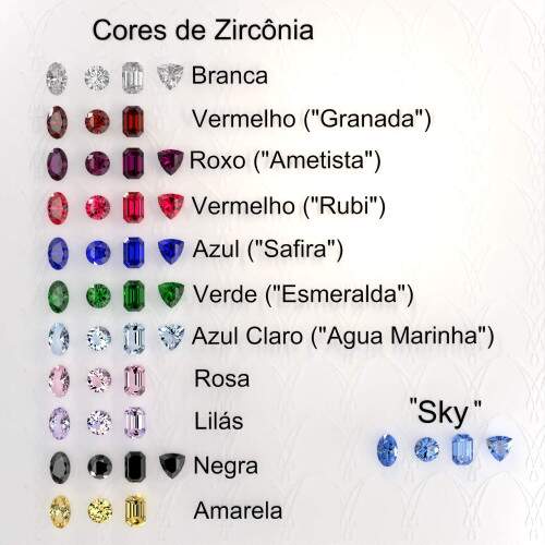 Anel em Ouro 18k com pedras cravadas - 10mm - Nossa Senhora