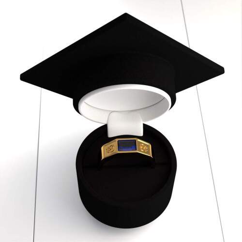 Anel de Formatura em Ouro 18k - Fonoaudiologia - Atlas
