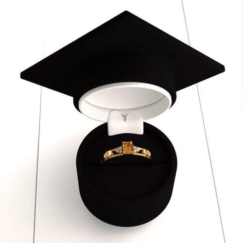 Anel de Formatura em Ouro 18k - Comunicao Social - Cinema - Octogonal