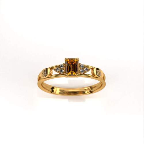 Anel de Formatura em Ouro 18k - Comunicao Social - Cinema - Octogonal