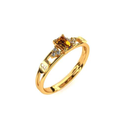 Anel de Formatura em Ouro 18k - Comunicao Social - Cinema - Octogonal