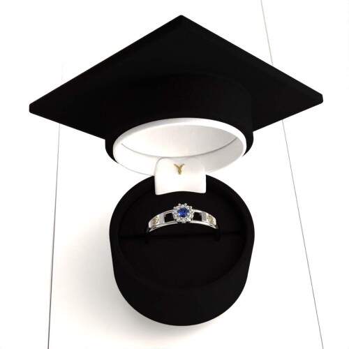 Anel de Formatura em Prata 925 - Engenharia Metalrgica - Aurora