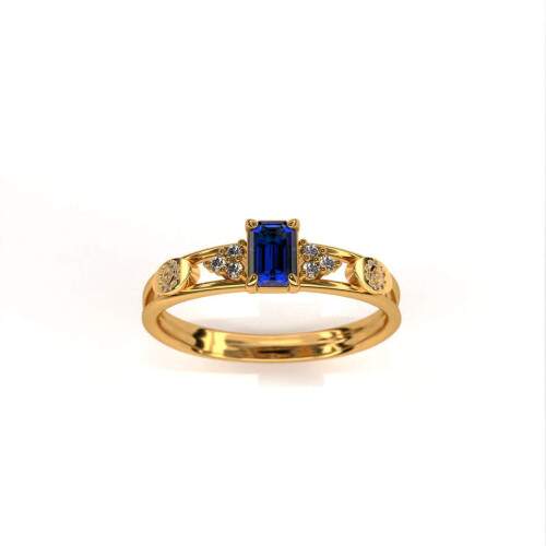 Anel de Formatura em Ouro 18k - Engenharia Metalrgica - Octogonal