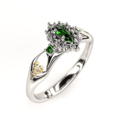 Anel de Formatura em Prata 925 - Fisioterapia - Triunfo