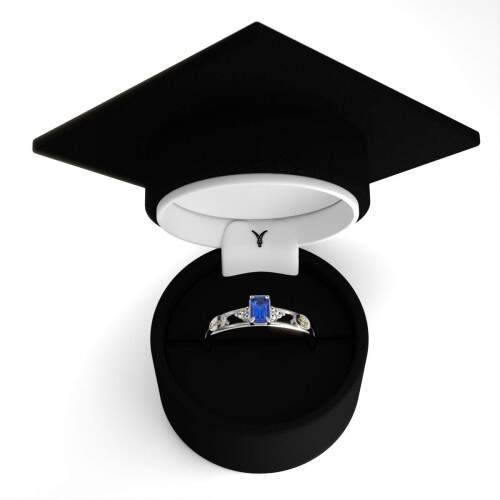 Anel de Formatura em Prata 925 - Fsica - Octogonal