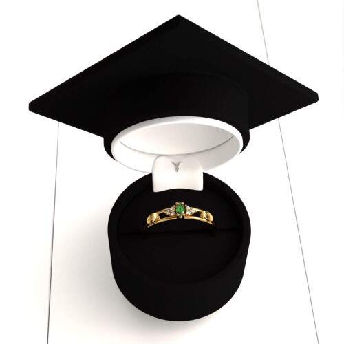 Anel de Formatura em Ouro 18k - Fisioterapia - Navete