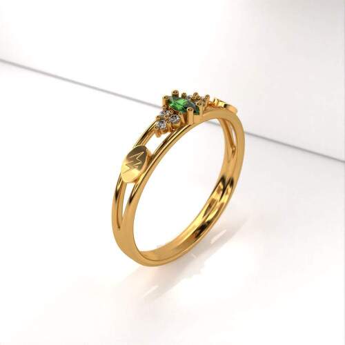 Anel de Formatura em Ouro 18k - Fisioterapia - Navete