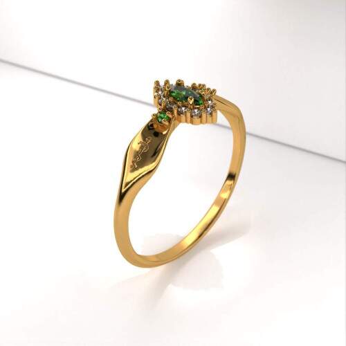 Anel de Formatura em Ouro 18k - Medicina - Triunfo