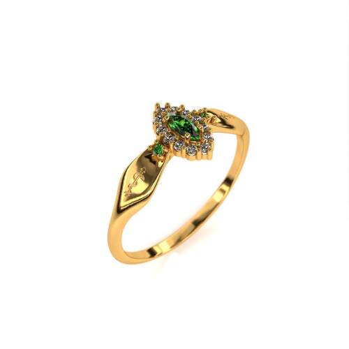 Anel de Formatura em Ouro 18k - Medicina - Triunfo