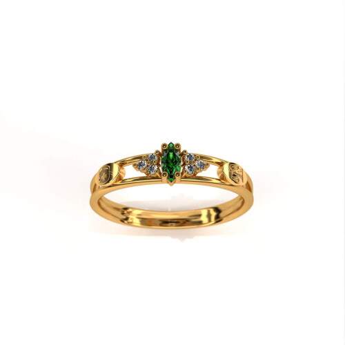 Anel de Formatura em Ouro 18k - Nutrio - Navete