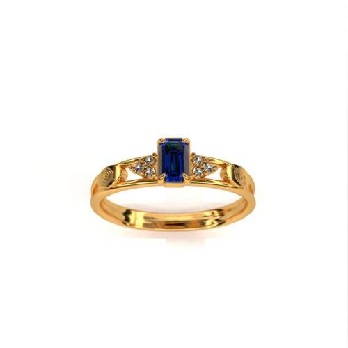 Anel de Formatura em Ouro 18k - Psicopedagogia - Octogonal