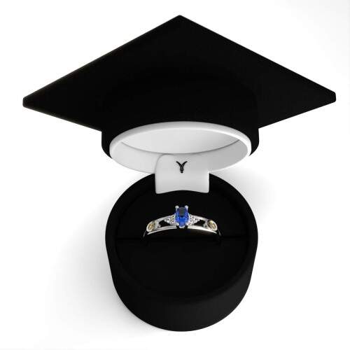 Anel de Formatura em Prata 925 - Administrao - Oval