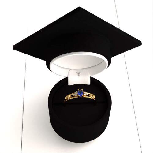 Anel de Formatura em Ouro 18k - Administrao - Oval