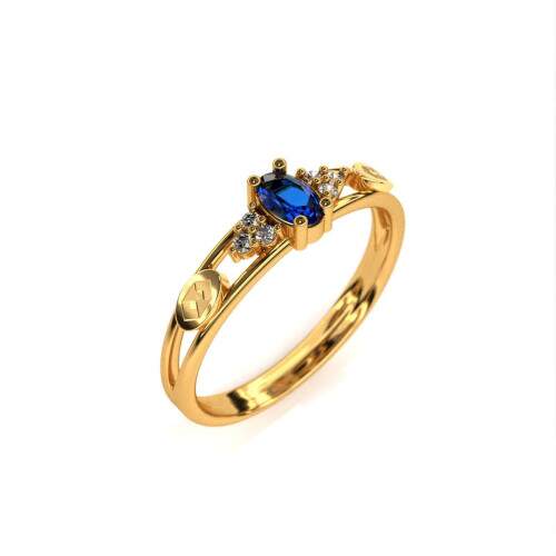 Anel de Formatura em Ouro 18k - Administrao - Oval
