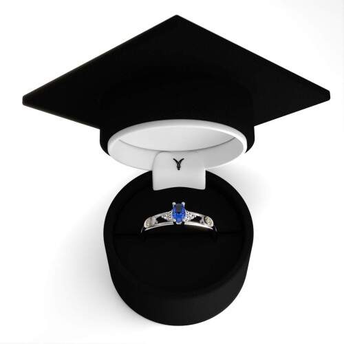 Anel de Formatura em Prata 925 - Engenharia Florestal - Oval