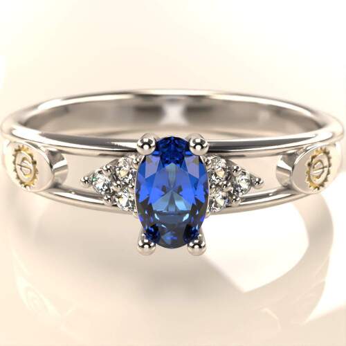 Anel de Formatura em Prata 925 - Engenharia Florestal - Oval