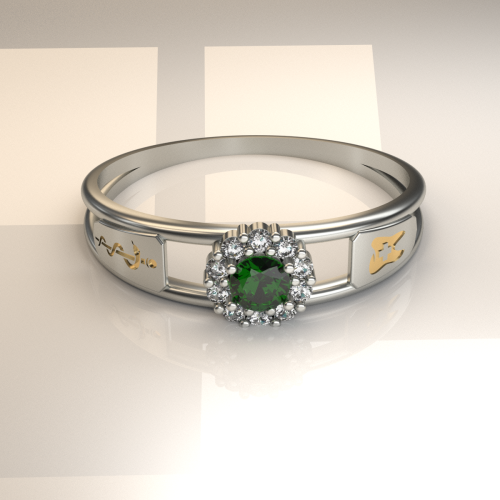 Anel de Formatura em Prata 925 - Prtese Dentria - Aurora