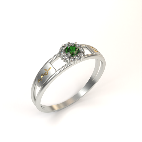 Anel de Formatura em Prata 925 - Prtese Dentria - Aurora