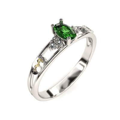 Anel de Formatura em Prata 925 - Prtese Dentria - Oval