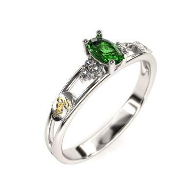 Anel de Formatura em Prata 925 - Podologia - Oval
