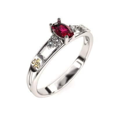Anel de Formatura em Prata 925 - Percia Criminal - Oval