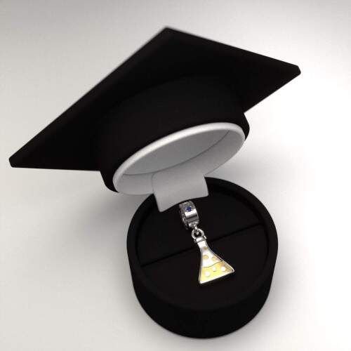 Berloque de Formatura em Prata 925 - Qumica