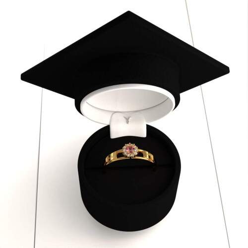 Anel de Formatura em Ouro 18k - Comunicao em Artes do Corpo - Aurora
