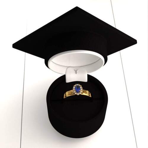 Anel de Formatura em Ouro 18k - Relaes Pblicas - Bella