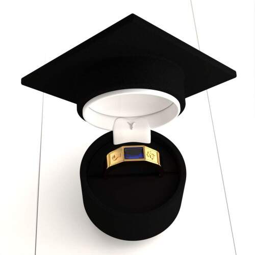 Anel de Formatura em Ouro 18k - Qumica Agroindustrial - Atlas