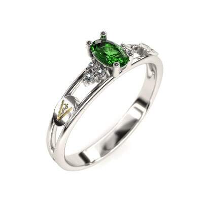 Anel de Formatura em Prata 925 - Veterinria - Oval