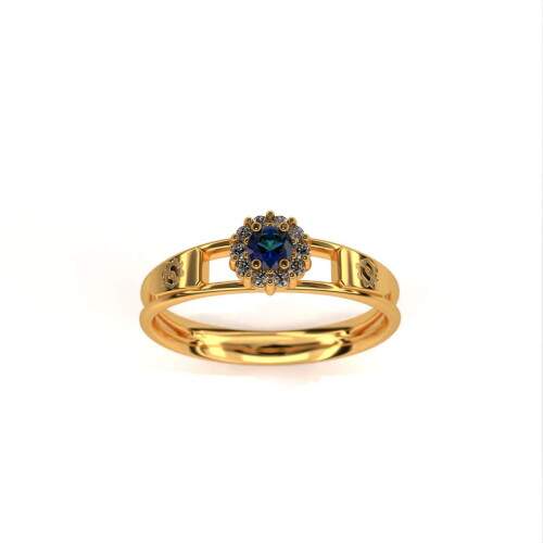 Anel de Formatura em Ouro 18k - Engenharia Biomdica - Aurora