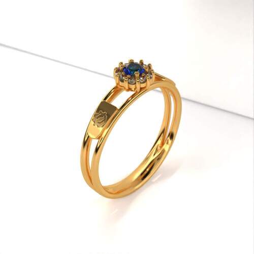 Anel de Formatura em Ouro 18k - Engenharia Biomdica - Aurora
