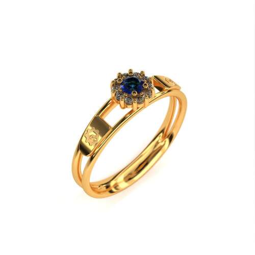 Anel de Formatura em Ouro 18k - Engenharia Biomdica - Aurora