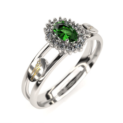 Anel de Formatura em Prata 925 - Cabeleireira - Bella