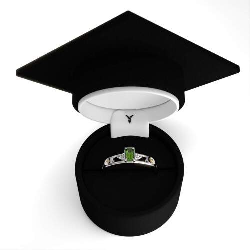 Anel de Formatura em Prata 925 - Corretor de Imveis - Octogonal