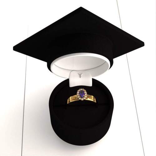 Anel de Formatura em Ouro 18k - Letras