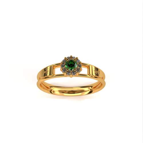 Anel de Formatura em Ouro 18k - Fsica Mdica - Aurora