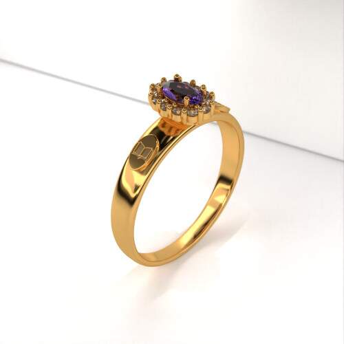 Anel de Formatura em Ouro 18k - Biblioteconomia - Bella