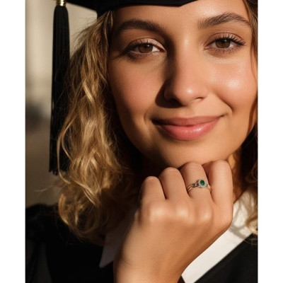 Anel de Formatura em Prata 925 - Fisioterapia - Bella