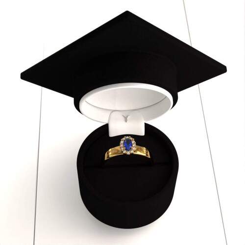 Anel de Formatura em Ouro 18k - Artes Plsticas - Bella