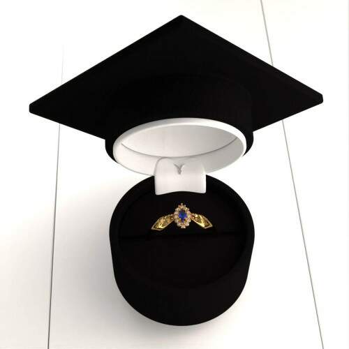 Anel de Formatura em Ouro 18k - Engenharia de Aquicultura - Triunfo