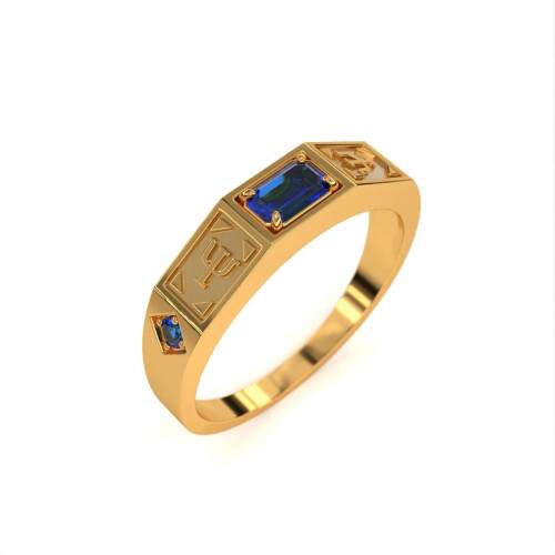 Anel de Formatura em Ouro 18k - Psicologia - Vega