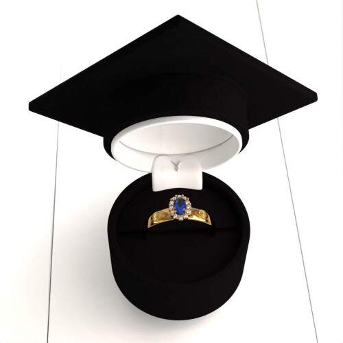 Anel de Formatura em Ouro 18k - Engenharia Mecnica - Bella
