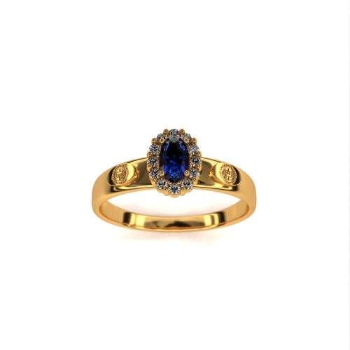 Anel de Formatura em Ouro 18k - Engenharia Mecnica - Bella