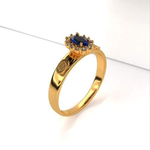 Anel de Formatura em Ouro 18k - Engenharia Mecnica - Bella