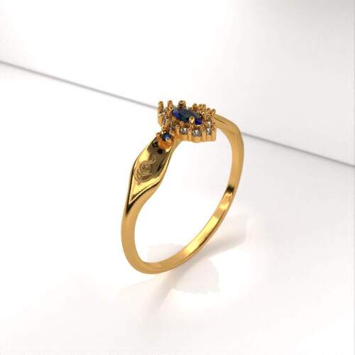 Anel de Formatura em Ouro 18k - Musicoterapia - Triunfo